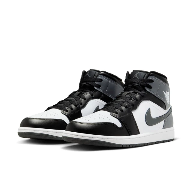 NIKE 耐吉 休閒鞋 男鞋 運動鞋 AJ1 AIR JORDAN 1 MID 黑灰白 DQ8426-001