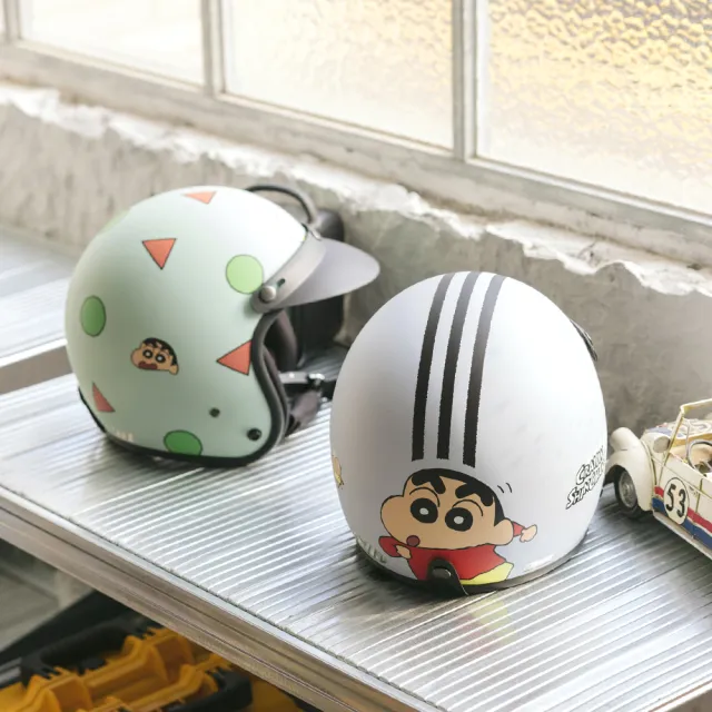 【Norns】史努比&蠟筆小新 安全帽(Snoopy 蠟筆小新 3/4半罩安全帽 機車造型騎士帽 台灣製造)