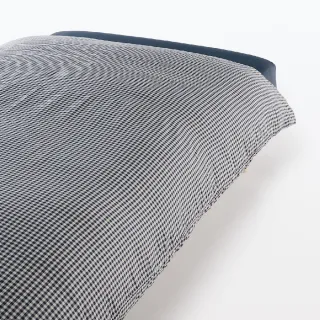 【MUJI 無印良品】再生聚酯速乾被套/SD/深藍格紋 165*210cm 附拉鍊