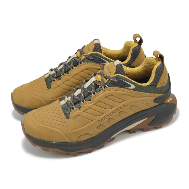 MERRELL 戶外鞋 Moab Speed 2 LTR WP 男鞋 棕 綠 防潑水 緩衝 黃金大底 登山鞋(ML038423)