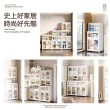 【ONE HOUSE】55寬4層/65寬3層_新式升級流川摺疊雙開門收納櫃_餐邊櫃任選(廚房架/層架/置物櫃/電器櫃)