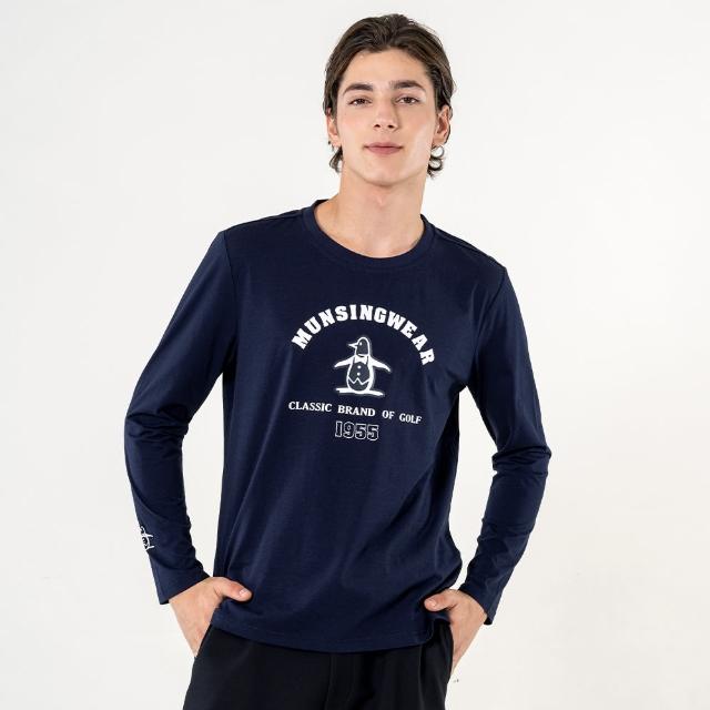 【Munsingwear】企鵝牌 男款下襬開叉LOGO印花長袖T恤 3色 MGUL2804