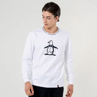 【Munsingwear】企鵝牌 男款白色企鵝印花純棉百搭長袖T恤 MGUL2808
