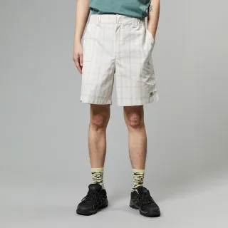 【Dickies】男款白格紋抗皺耐磨品牌Logo織標短褲｜DK013038H77