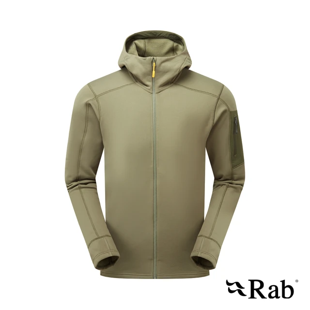 RAB Modulus Hoody 快乾排汗彈性保暖連帽外套 男款 淺卡其 #QFG15