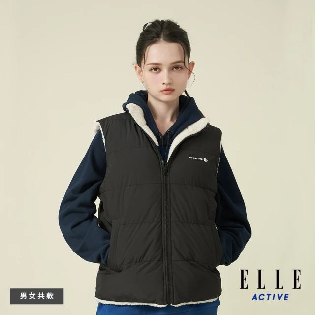 ELLE ACTIVE 女款 舒適保暖雙面穿背心-黑色(EA24A2F6001#99)