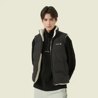 【ELLE ACTIVE】男款 舒適保暖雙面穿背心-黑色(EA24A2F6001#99)
