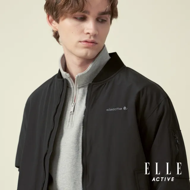 【ELLE ACTIVE】男款 保暖鋪棉夾克外套-黑色(EA24A2M6101#99)