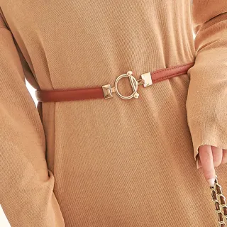 【MYDRESS】復古時尚百搭金屬釦環腰帶