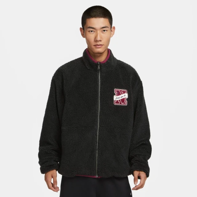 NIKE 耐吉 外套 男款 立領外套 運動 雙面穿 羊羔絨 AS M NK WINTER TOP REV GCEL 黑紅 FV8588-010