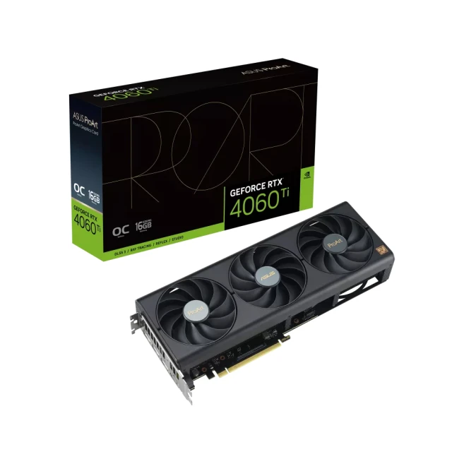 ASUS 華碩 PROART-RTX4060TI-O16G 顯示卡+保銳 銅競魔 850W 銅牌 黑 電源供應器(V+P 組合包)