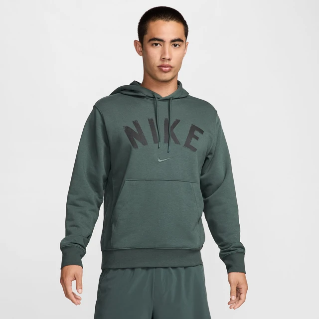 NIKE 耐吉 長袖上衣 男款 帽T 運動 毛圈布 AS M NK DF SWOOSH FLEECE PO H 綠 FV9920-338