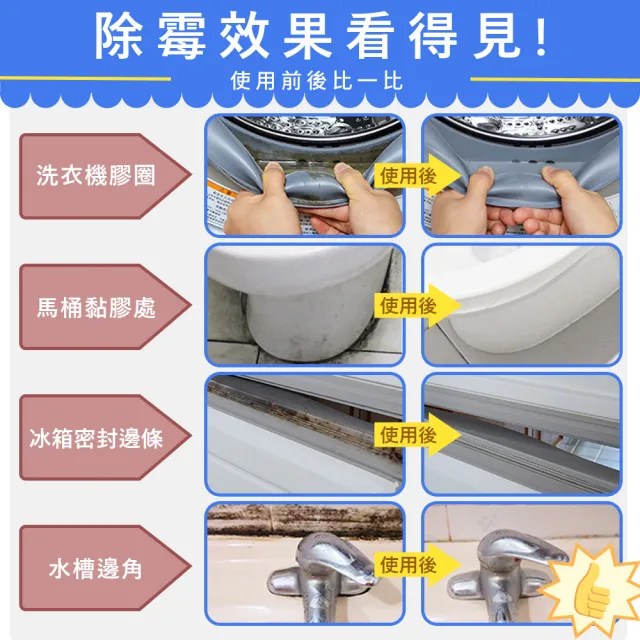 【JHS】強效型 除霉劑 防黴劑 附尖嘴 超值3入組(除霉劑120g 除霉凝膠)