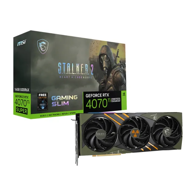 【MSI 微星】GeForce RTX 4070 Ti SUPER 16G GAMING SLIM STALKER 2 EDITION 顯示卡