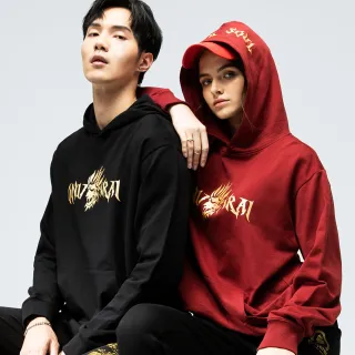 【BLUE WAY】男裝 女裝 潮流側鬼LOGO連帽 長袖 上衣-鬼洗