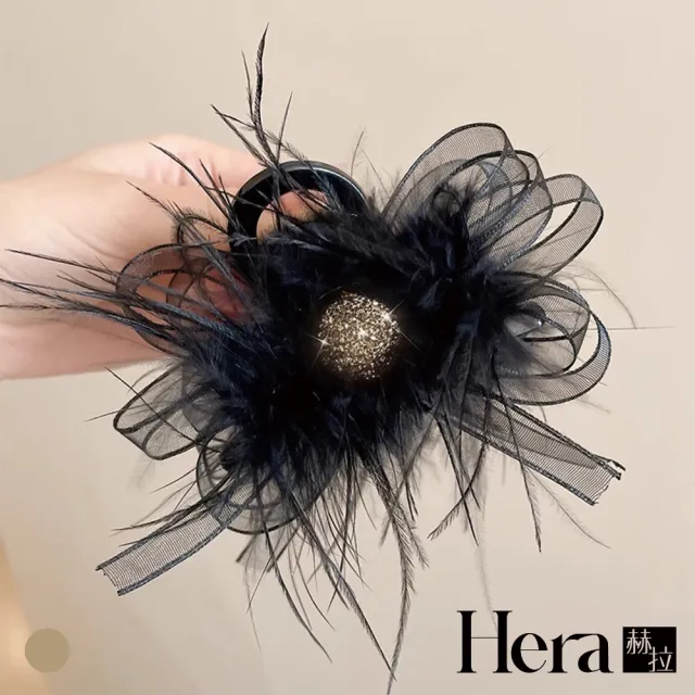 【HERA 赫拉】高顏值水鑽羽毛抓夾 H113101405(水鑽 羽毛 抓夾)