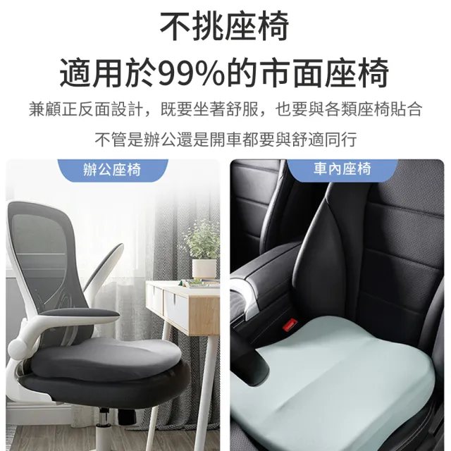 【YOLU】記憶棉減壓透氣汽車椅墊 久坐護臀舒適汽車坐墊 座墊/屁股墊/墊枕 居家/車用/家用/辦公室(交換禮物)
