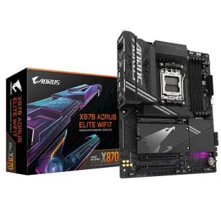 【GIGABYTE 技嘉】X870 AORUS ELITE WIFI7 DDR5 主機板+AMD R7 9700X代理盒裝 8核16緒 中央處理器(M+C組合)