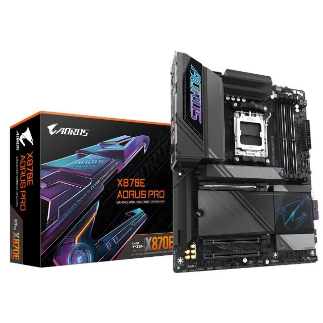 【GIGABYTE 技嘉】X870E AORUS PRO 主機板+AMD R7 9700X代理盒裝 8核 16緒 中央處理器(M+C組合)