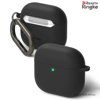 【Ringke】Apple AirPods 4 Silicone 矽膠防摔保護殼(Rearth 附扣環／登山扣)