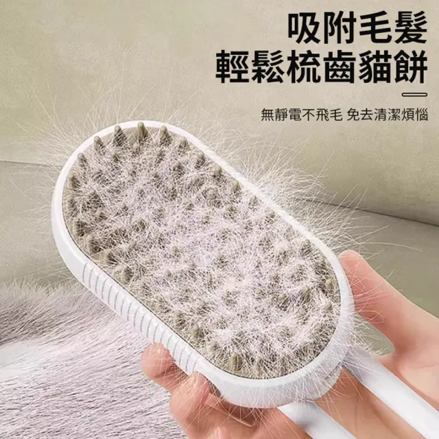 【MAGICSCOOP 魔鏟】寵物噴霧梳 寵物梳子 電動噴霧梳(白色)(噴霧寵物梳/貓咪梳毛/狗狗梳毛/寵物清潔刷)