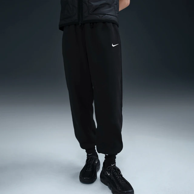 NIKE 耐吉 長褲 女款 運動褲 高腰 寬版 保暖 AS W NSW PHNX FLC HR OS PANT 2 黑 FZ5997-010