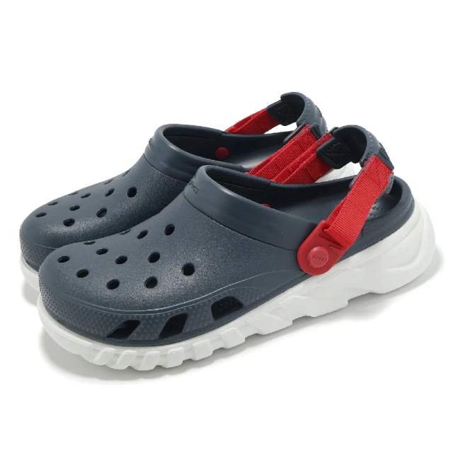 Crocs 洞洞鞋 Duet Max II Clog 男鞋 女鞋 暗藍 蝸輪克駱格 魔鬼氈 休閒鞋 卡駱馳(20877648I)