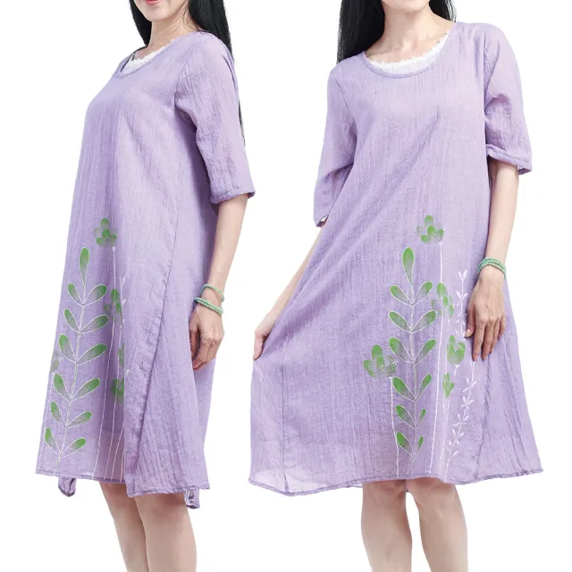 【水衫】絲柔雙層花卉連身洋裝組3入(M03-85)