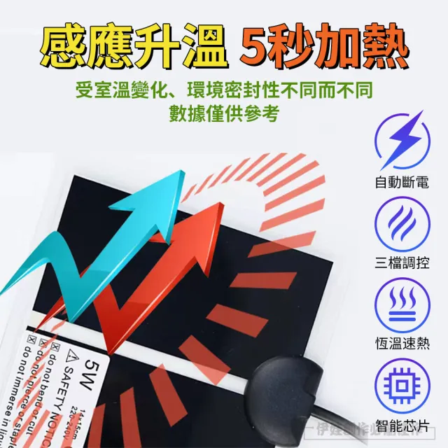 【IDREES 伊德萊斯】7W可調節寵物加熱墊 爬寵箱烏龜保溫墊15X28cm(爬蟲、陸龜、蜥蜴、守宮爬寵皆可)