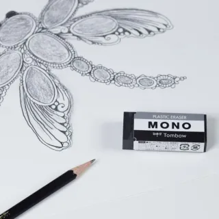 【TOMBOW】蜻蜓 PE-01AB 極黑橡皮擦(辦公 學生 開學 文具)