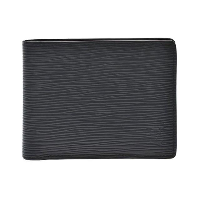 【Louis Vuitton 路易威登】M60662 經典Multiple系列EPI水波紋皮革男用對折錢包短夾(黑色)