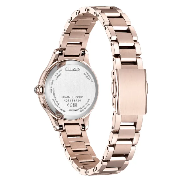 【CITIZEN 星辰】xC系列 櫻花粉蝶貝光動能優雅腕錶/27mm(ES9497-88X)