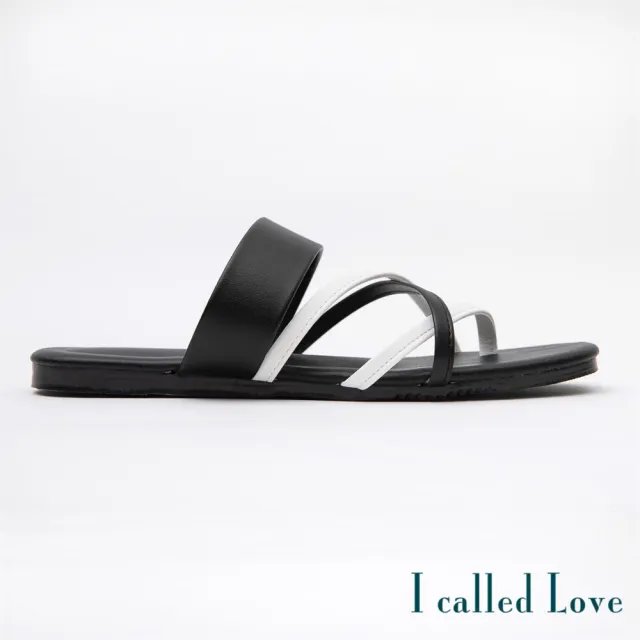 【I called Love】我的小蝴蝶丨撞色夾趾拖鞋(女鞋 休閒鞋 春夏款 台灣製 手工鞋 大尺碼)