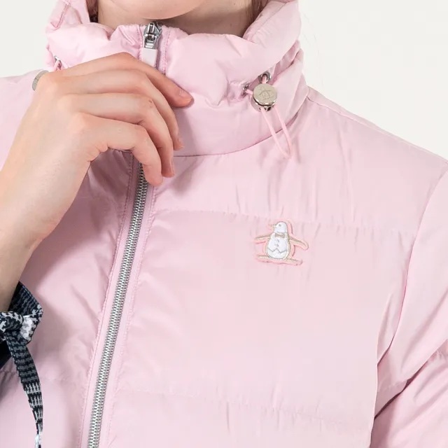 【Munsingwear】企鵝牌 女款粉色立領調節短袖羽絨背心 MLUL6503