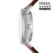 【FOSSIL 官方旗艦館】Townsman系列 摩登都會機械手錶 真皮錶帶 44MM(多色可選)