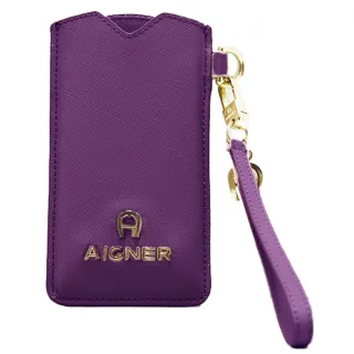 【AIGNER 艾格納】萬用卡夾套(亮紫)