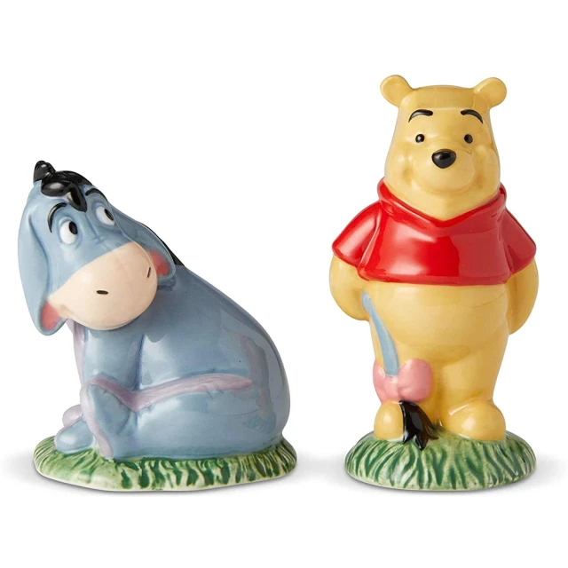 Enesco 精品家飾 Disney 迪士尼 小熊維尼與屹耳 鹽&胡椒罐 兩入組