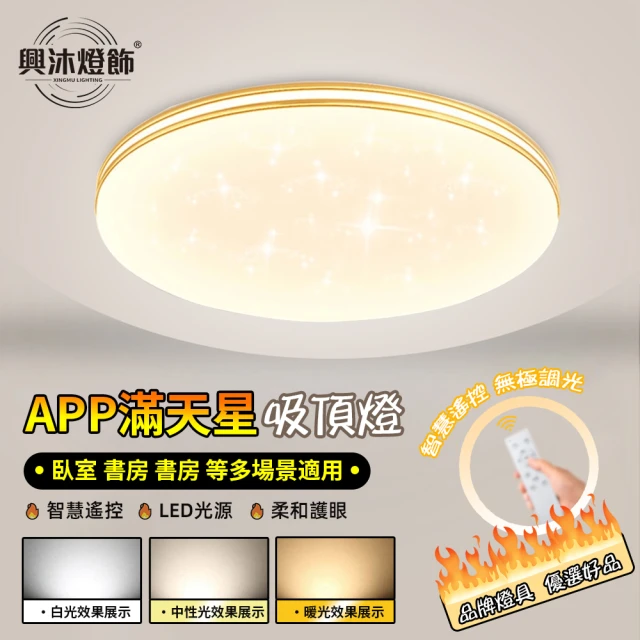 XINGMU 興沐 APP滿天星吸頂燈led客廳燈(節能環保/節能環保/無極調光)