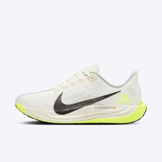 NIKE 耐吉 Pegasus Plus 男 慢跑鞋 運動 路跑 小飛馬 緩震 反光 米白 螢黃(HQ3451-101)