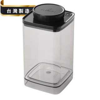【ANKOMN】旋轉真空保鮮盒 1200mL 半透明黑(咖啡儲豆罐)