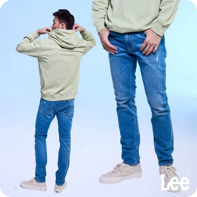 Lee 男裝 牛仔褲 / 705 中腰標準小直筒 淺藍洗水(LB417069174)