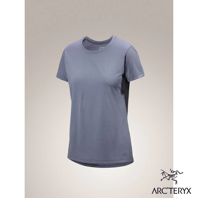 Arcteryx 始祖鳥 女 Taema 快乾短袖圓領衫(雲層雜藍)