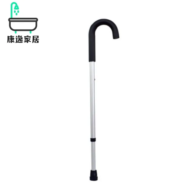 【康逸家居】恆伸醫療 鋁合金單手拐杖泡棉握把(U型設計#橡膠腳墊#舒適使用#高度可調#康復輔助#安全穩定)