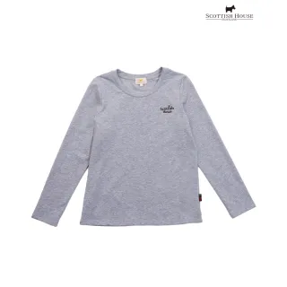 【SCOTTISH HOUSE】花朵狗長袖棉T-白/灰CHUB1244