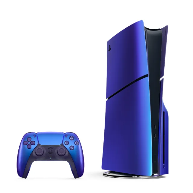 【SONY 索尼】PS5 Slim光碟版 主機護蓋(閃耀靛紫)
