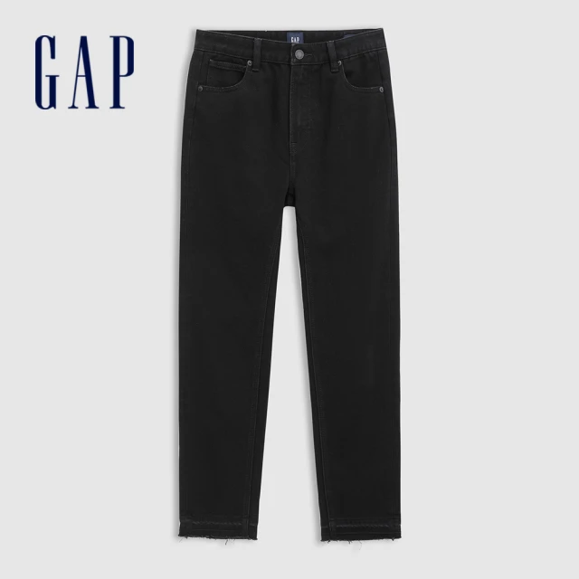 GAP 女裝 刷毛緊身牛仔褲-黑色(606088)