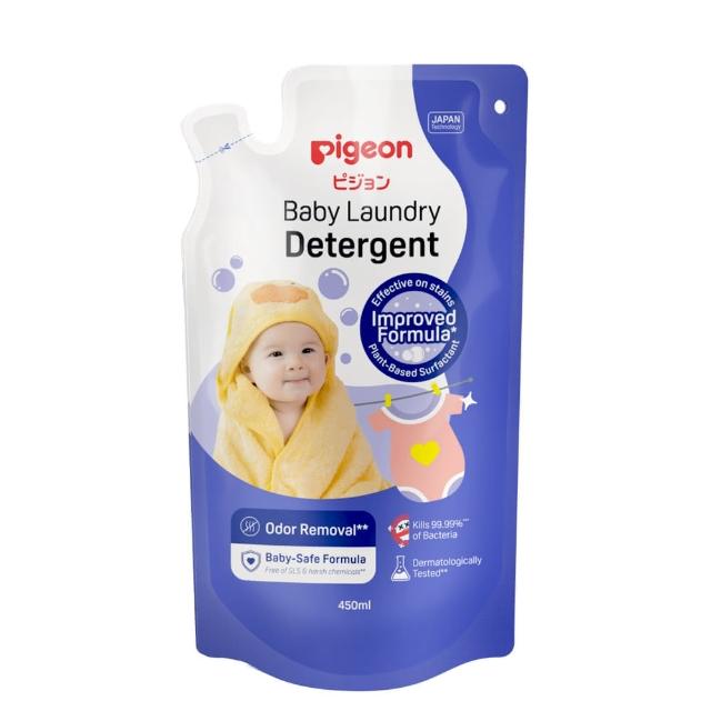 【Pigeon 貝親】嬰兒洗衣精補充包450ml(嬰兒洗衣 補充包)