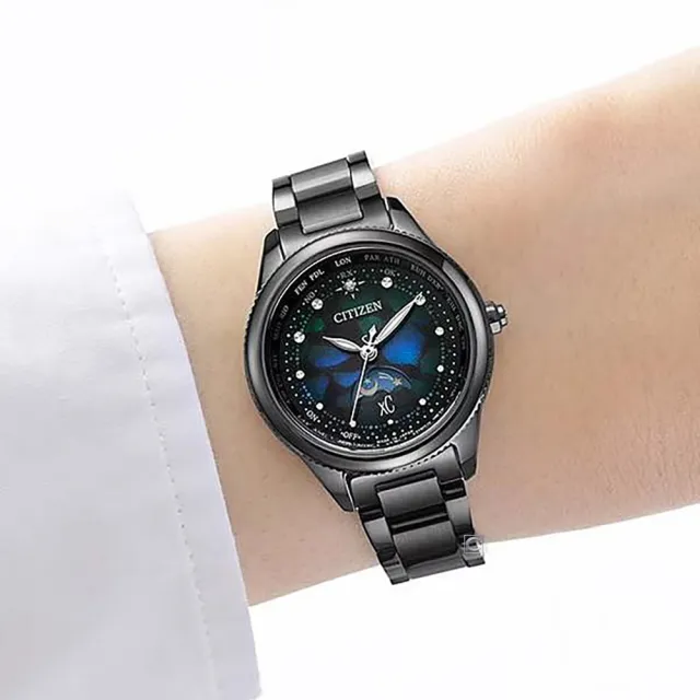【CITIZEN 星辰】XC 宇宙幻彩 台灣限定 Hebe 田馥甄廣告款月相 電波錶(EE1008-56E) 父親節 送禮自用