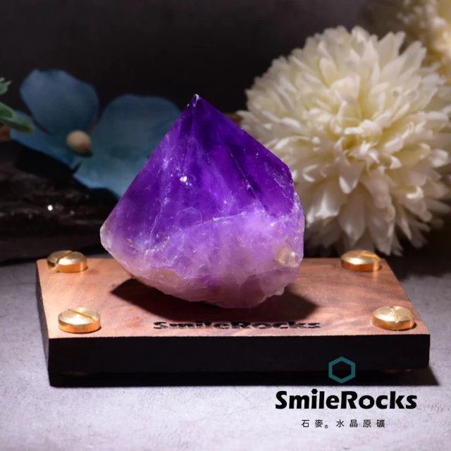 SmileRocks 石麥 石麥水晶原礦 紫水晶柱頭原礦No.621361034(SmilePad 6X9底板)