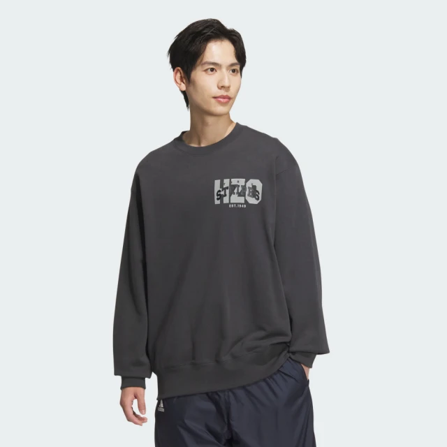 adidas 愛迪達 長袖上衣 男款 大學T 運動 亞規 CLG SWEATSHIRTS 鐵灰 JG8553(S2772)